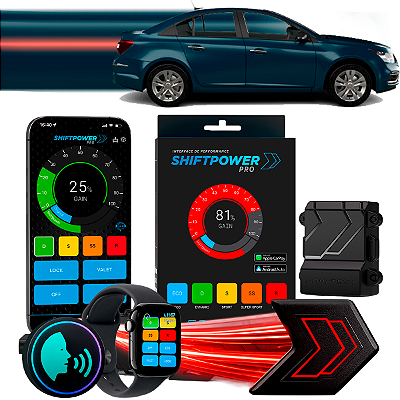 ShiftPower PRO Faaftech Chip Módulo Pedal Acelerador Eletrônico Controle Voz CarPlay Android Auto Chevrolet Cruze 08/16