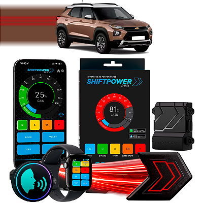 ShiftPower PRO Faaftech Chip Módulo Pedal Acelerador Controle Voz CarPlay Android Auto Chevrolet Trailblazer 2012/2026