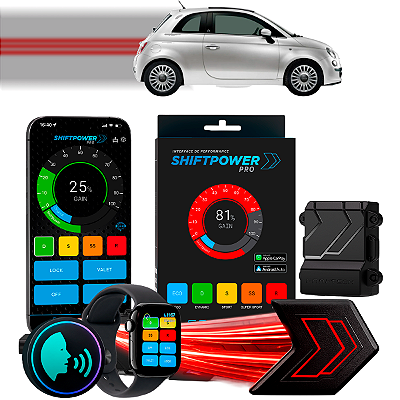 ShiftPower PRO Faaftech Chip Módulo Pedal Acelerador Eletrônico Controle Voz CarPlay Android Auto Fiat 500 2009/2021
