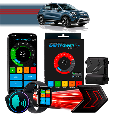 ShiftPower PRO Faaftech Chip Módulo Pedal Acelerador Eletrônico Controle Voz CarPlay Android Auto Fiat 500L/500X 12/21
