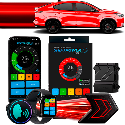 ShiftPower PRO Faaftech Chip Módulo Pedal Acelerador Eletrônico Controle Voz CarPlay AndroidAuto Fiat Fastback 2023/2026
