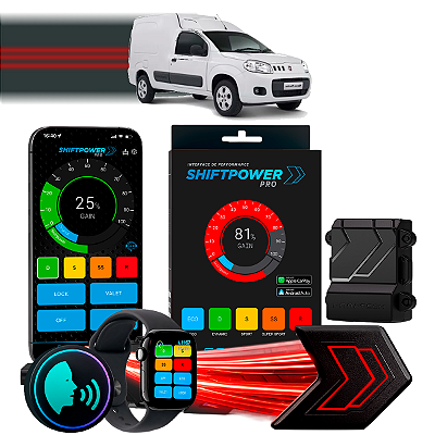 ShiftPower PRO Faaftech Chip Módulo Pedal Acelerador Eletrônico Controle Voz CarPlay Android Auto Fiat Fiorino 2014/2026