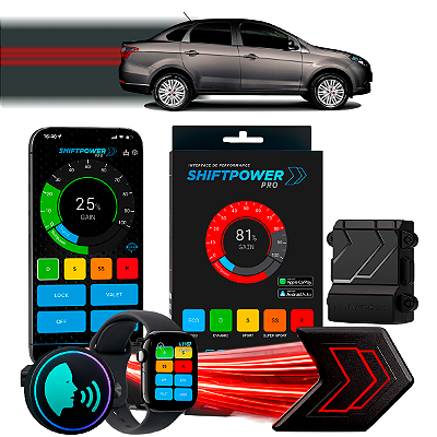 ShiftPower PRO Faaftech Chip Módulo Pedal Acelerador Eletrônico Controle Voz CarPlay Android Auto Fiat Grand Siena 13/21