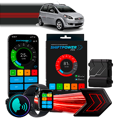 ShiftPower PRO Faaftech Chip Módulo Pedal Acelerador Eletrônico Controle Voz CarPlay Android Auto Fiat Idea 2006/2016