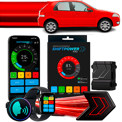 ShiftPower PRO Faaftech Chip Módulo Pedal Acelerador Eletrônico Controle Voz CarPlay Android Auto Fiat Palio 2002/2018