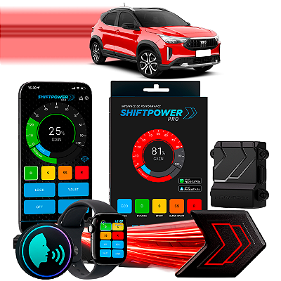 ShiftPower PRO Faaftech Chip Módulo Pedal Acelerador Eletrônico Controle Voz CarPlay Android Auto Fiat Pulse 2022/2026