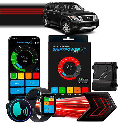 ShiftPower PRO Faaftech Chip Módulo Pedal Acelerador Eletrônico Controle Voz CarPlay Android Auto Nissan Armada 2017/22