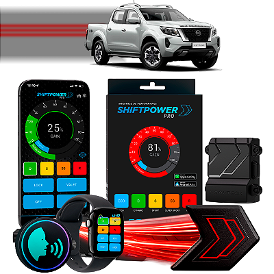 ShiftPower PRO Faaftech Chip Módulo Pedal Acelerador Eletrônico Controle Voz CarPlay Android Auto Nissan Frontier 06/26