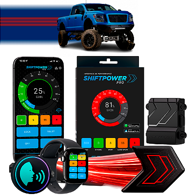 ShiftPower PRO Faaftech Chip Módulo Pedal Acelerador Eletrônico Controle Voz CarPlay Android Auto Nissan Titan 2016/2024