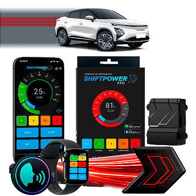 ShiftPower PRO Faaftech Chip Módulo Pedal Acelerador Eletrônico Controle Voz CarPlay Android Auto Omoda E5 2025/2026