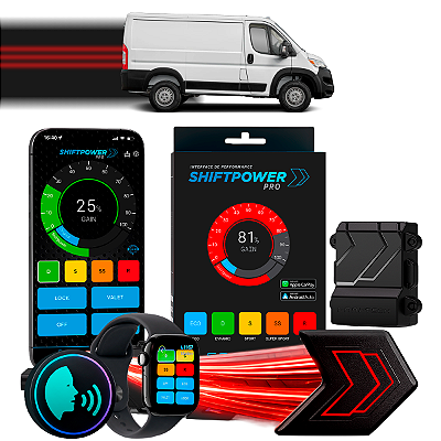 ShiftPower PRO Faaftech Chip Módulo Pedal AceleradorEletrônico Controle Voz CarPlay AndroidAuto Ram Promaster 1500 14/26