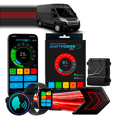 ShiftPower PRO Faaftech Chip Módulo Pedal AceleradorEletrônico Controle Voz CarPlay AndroidAuto Ram Promaster 3500 14/26