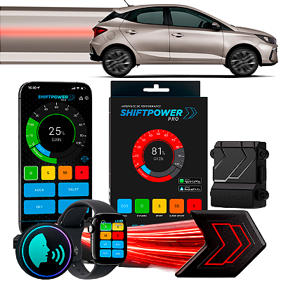 ShiftPower PRO Faaftech Chip Módulo Pedal Acelerador Eletrônico Controle Voz CarPlay Android Auto Hyundai HB20 2012/2027