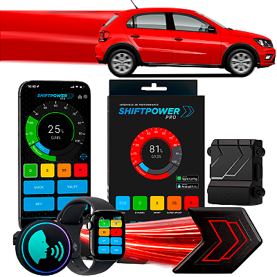 ShiftPower PRO Faaftech Chip Módulo Pedal Acelerador Eletrônico Controle Voz CarPlay Android Auto Volkswagen Gol 2008/23