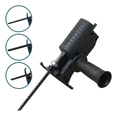 Kit Adaptador Serra Tico Tico Para Furadeira Com Troca Rápida De Lâmina Para Madeira Metal E Plástico