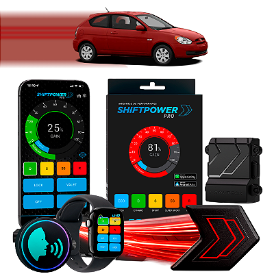 ShiftPower PRO Faaftech Chip Módulo Pedal Acelerador Eletrônico Controle Voz CarPlay Android Auto Hyundai Accent 2010/17