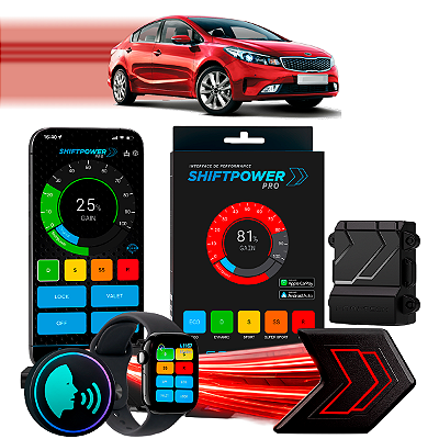 ShiftPower PRO Faaftech Chip Módulo Pedal Acelerador Eletrônico Controle Voz CarPlay Android Auto Kia Cerato 2014/2019