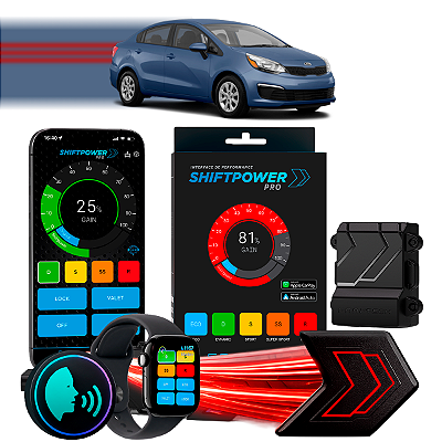 ShiftPower PRO Faaftech Chip Módulo Pedal Acelerador Eletrônico Controle Voz CarPlay Android Auto Kia Rio 2011/2016