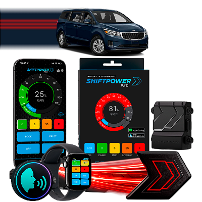 ShiftPower PRO Faaftech Chip Módulo Pedal Acelerador Eletrônico Controle Voz CarPlay Android Auto Kia Sedona 2015/2021
