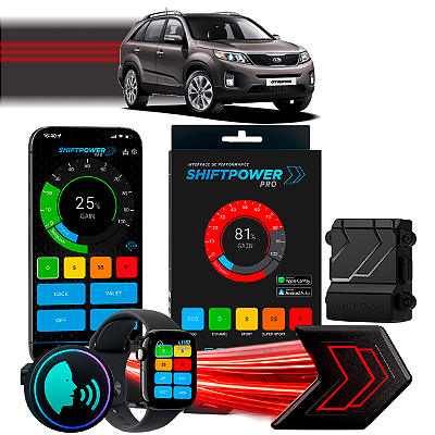 ShiftPower PRO Faaftech Chip Módulo Pedal Acelerador Eletrônico Controle Voz CarPlay Android Auto Kia Sorento 2010/2015