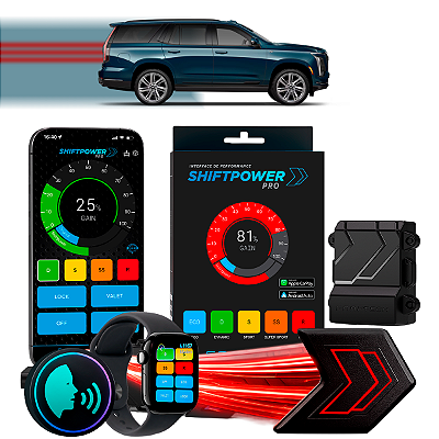 ShiftPower PRO Faaftech Chip Módulo Pedal Acelerador Eletrônico Controle Voz CarPlay AndroidAuto Cadillac Escalade 21/26