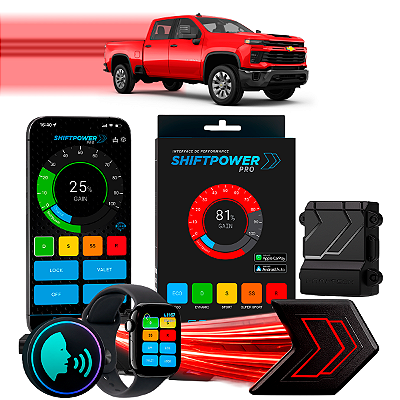 ShiftPower PRO Faaftech Chip Módulo Pedal Acelerador Controle Voz CarPlay Android Auto Chevrolet Silverado 2500HD 20/26