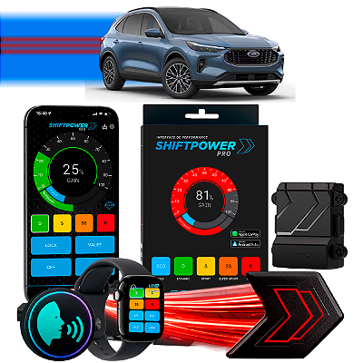 ShiftPower PRO Faaftech Chip Módulo Pedal Acelerador Eletrônico Controle Voz CarPlay Android Auto Ford Escape 2011/2026
