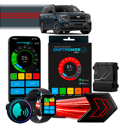 ShiftPower PRO Faaftech Chip Módulo Pedal Acelerador Eletrônico Controle Voz CarPlay Android Auto Ford Expedition 10/26