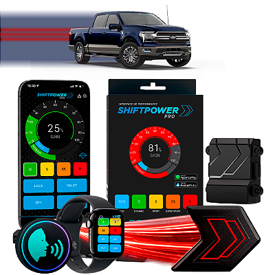 ShiftPower PRO Faaftech Chip Módulo Pedal Acelerador Eletrônico Controle Voz CarPlay Android Auto Ford F-150 2011/2026