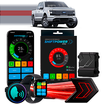 ShiftPower PRO Faaftech Chip Módulo Pedal Acelerador Controle Voz CarPlay Android Auto Ford F-150 Lightning 2022/2025
