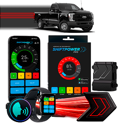 ShiftPower PRO Faaftech Chip Módulo Pedal Acelerador Controle Voz CarPlay Android Auto Ford F-250 Super Duty 2011/2026