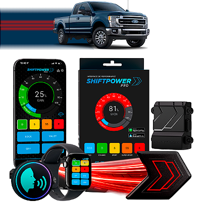 ShiftPower PRO Faaftech Chip Módulo Pedal Acelerador Eletrônico Controle Voz CarPlay Android Auto Ford F-350 2022