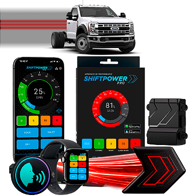 ShiftPower PRO Faaftech Chip Módulo Pedal Acelerador Controle Voz CarPlay Android Auto Ford F-550 Super Duty 2020