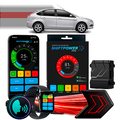 ShiftPower PRO Faaftech Chip Módulo Pedal Acelerador Eletrônico Controle Voz CarPlay Android Auto Ford Focus 2011/2023