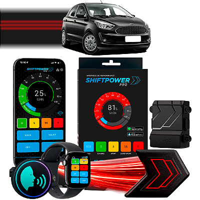 ShiftPower PRO Faaftech Chip Módulo Pedal Acelerador Eletrônico Controle Voz CarPlay Android Auto Ford Ka 2013/2021