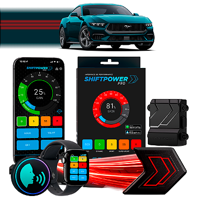 ShiftPower PRO Faaftech Chip Módulo Pedal Acelerador Eletrônico Controle Voz CarPlay Android Auto Ford Mustang 2011/2026