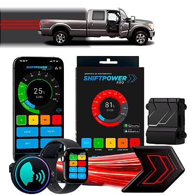 ShiftPower PRO Faaftech Chip Módulo Pedal Acelerador Eletrônico Controle Voz CarPlay Android Auto Ford F-350 2014/2019