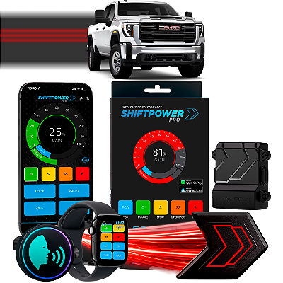 ShiftPower PRO Faaftech Chip Módulo Pedal Acelerador Eletrônico Controle Voz CarPlay AndroidAuto GMC Sierra 2500HD 20/26