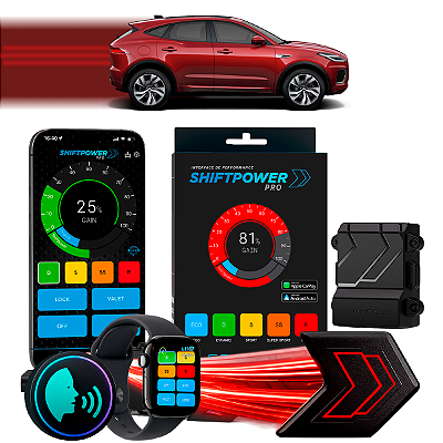 ShiftPower PRO Faaftech Chip Módulo Pedal Acelerador Eletrônico Controle Voz CarPlay AndroidAuto Jaguar E-Pace 2017/2025