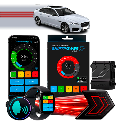 ShiftPower PRO Faaftech Chip Módulo Pedal Acelerador Eletrônico Controle Voz CarPlay AndroidAuto Jaguar XF 2015/2024