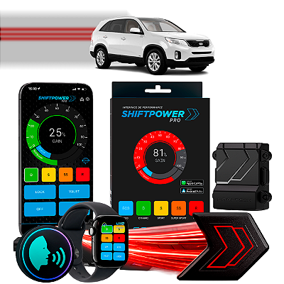 ShiftPower PRO Faaftech Chip Módulo Pedal Acelerador Eletrônico Controle Voz CarPlay Android Auto Kia Sorento 2014
