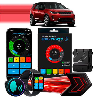 ShiftPower PRO Faaftech Chip Módulo Pedal Acelerador Controle Voz CarPlay Android Auto Land Rover Discovery Sport 15/25