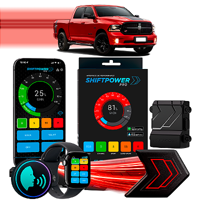 ShiftPower PRO Faaftech Chip Módulo Pedal Acelerador Eletrônico Controle Voz CarPlay Android Auto Ram Classic 2022/2023