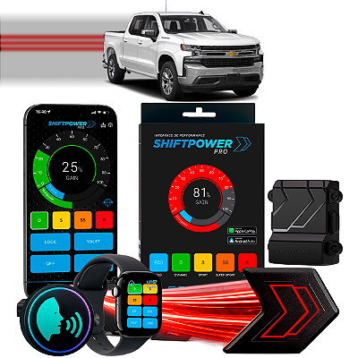 ShiftPower PRO Faaftech Chip Módulo Pedal Acelerador Controle Voz CarPlay Android Auto Chevrolet Silverado 1500 2019/26