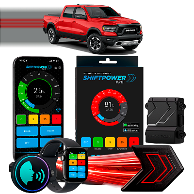 ShiftPower PRO Faaftech Chip Módulo Pedal Acelerador  Eletrônico Controle Voz CarPlay Android Auto Dodge Ram 2500 07/21