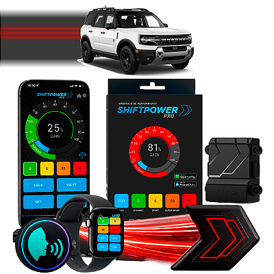 ShiftPower PRO Faaftech Chip Módulo Pedal Acelerador Eletrônico Controle Voz CarPlay AndroidAuto Ford Bronco Sport 21/26