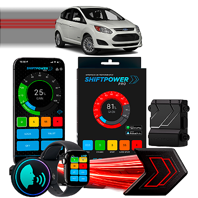 ShiftPower PRO Faaftech Chip Módulo Pedal Acelerador Eletrônico Controle Voz CarPlay Android Auto Ford C-MAX 2013/2018
