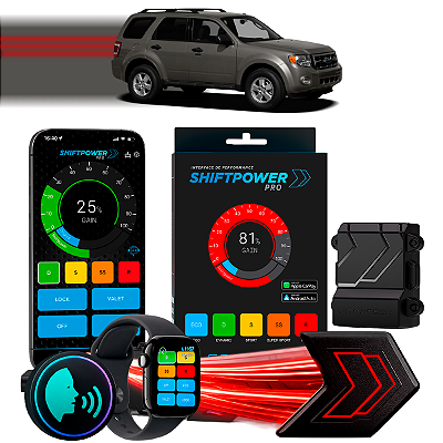ShiftPower PRO Faaftech Chip Módulo Pedal Acelerador Eletrônico Controle Voz CarPlay Android Auto Ford Escape 2011/26