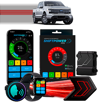 ShiftPower PRO Faaftech Chip Módulo Pedal Acelerador Controle Voz CarPlay Android Auto Ford F-150 Lightning 2022/2025