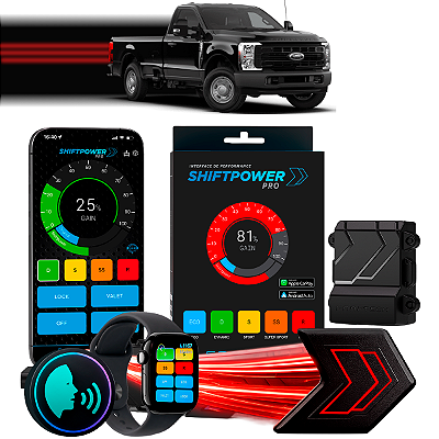 ShiftPower PRO Faaftech Chip Módulo Pedal Acelerador Controle Voz CarPlay Android Auto Ford F-250 Super Duty 2011/2026